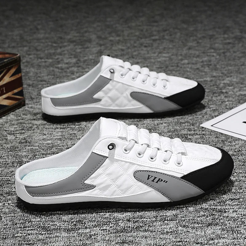 Half Slipper for Men Classic Summer Casual Shoes Men's Flat Shoe Slippers Concise Men Sneakers
