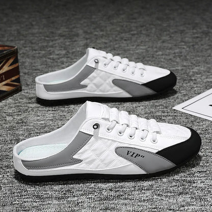 Half Slipper for Men Classic Summer Casual Shoes Men's Flat Shoe Slippers Concise Men Sneakers