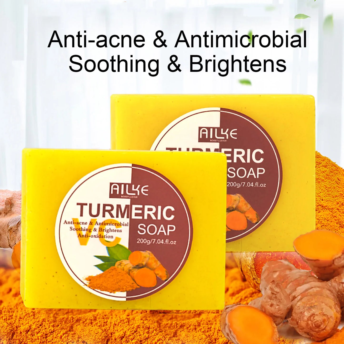AILKE Turmeric Renew Skin Care Sets Vitamin C Women Facial Organic Anti Acne Whitening Hydrating Firming Korean Face Products