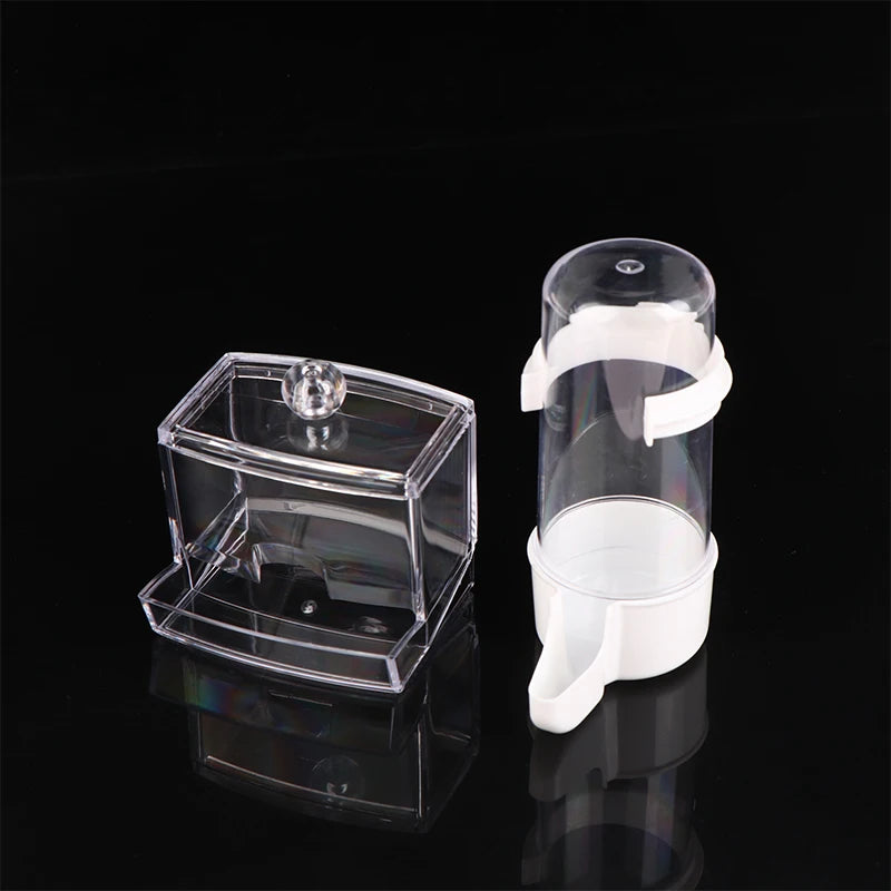 Rutin Chicken Automatic Food Feeder Large Capacity Anti-overturning Food Box Poultry Feeding Supplies Clear Food Dispenser