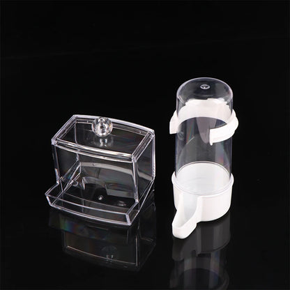 Rutin Chicken Automatic Food Feeder Large Capacity Anti-overturning Food Box Poultry Feeding Supplies Clear Food Dispenser