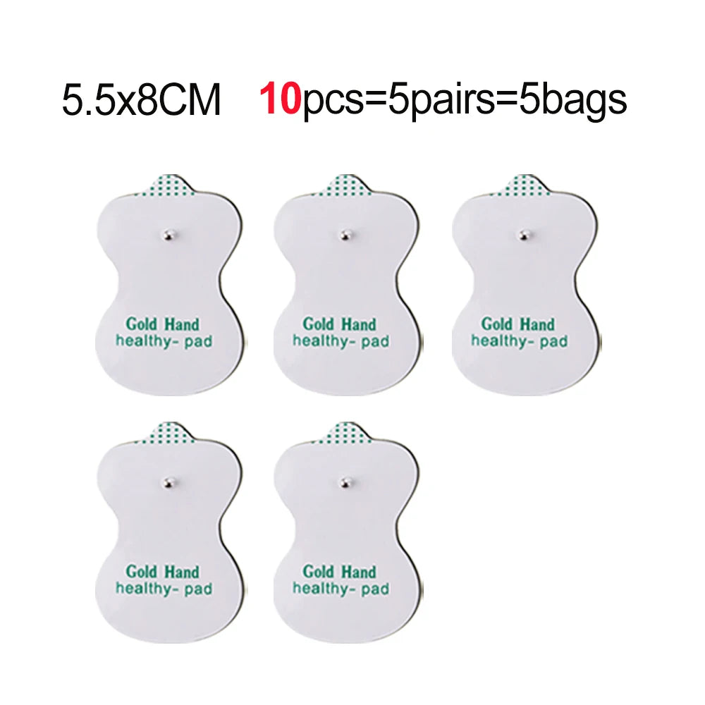 TENS Unit Pads Reusable Latex-Free Replacement Pads with Upgraded Sticky Electrode Pads Gel and Non-Irritating Patches
