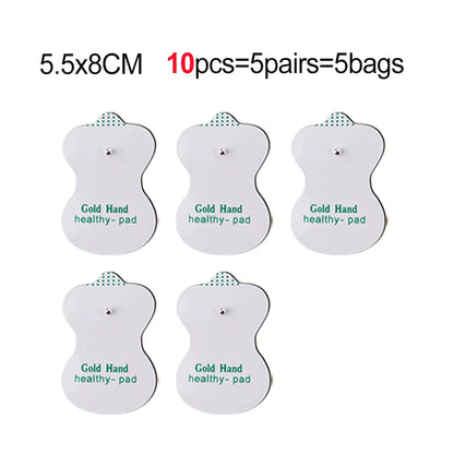 TENS Unit Pads Reusable Latex-Free Replacement Pads with Upgraded Sticky Electrode Pads Gel and Non-Irritating Patches