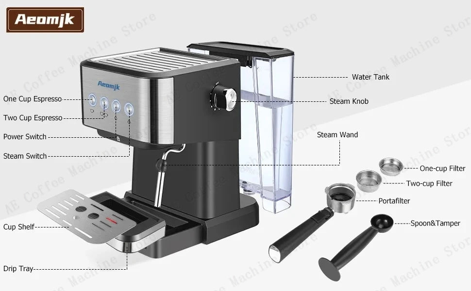 Professional Barista Coffee Maker Fully Automatic Coffee Machine Espresso Machines Automatic Multifunctional Milk Frother