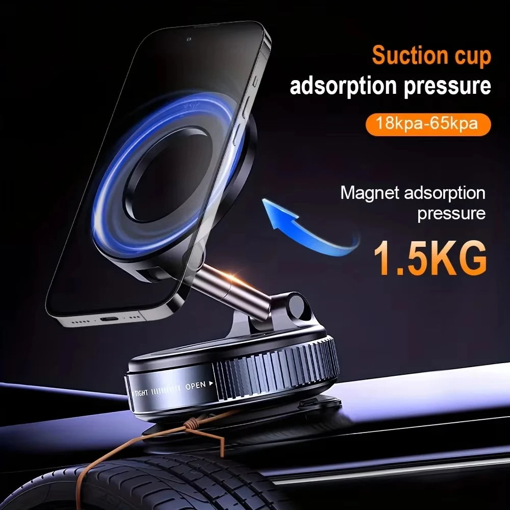 Magnetic Car Mount Strong Magnetic 360° Rotation Foldable Phone Holder For Cell Phone For iPhone 16 15 14 13 12 Live Streaming ﻿