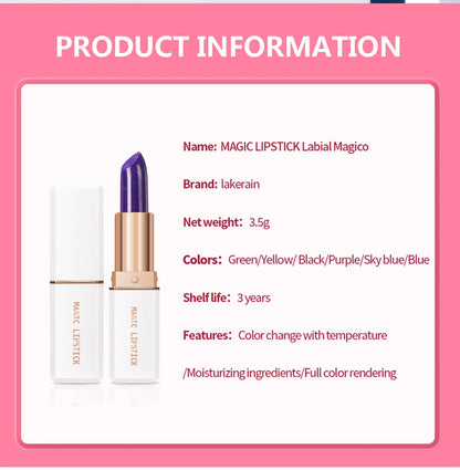 Magic Lipstick Temperature Color Changing Lip Stain Gloss Moisturizing Long Lasting Waterproof Lip Balm 6Colors Women Lipstick
