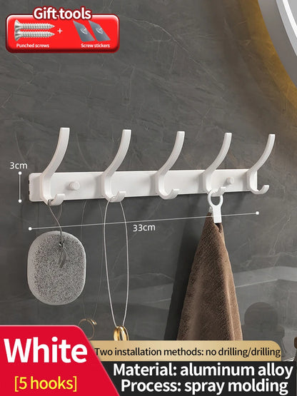 no drill Door Behind Hook Storage Wall Hanging Clothes Hanger Coat Hook Punch-free Hanger Bedroom Organizer Storage Kitchen Acce