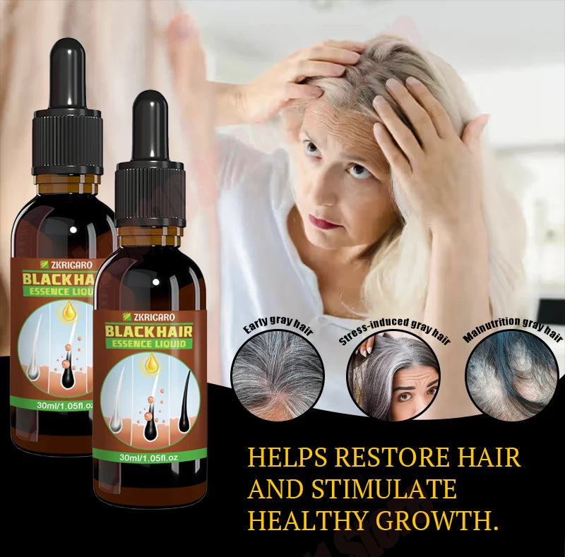 Grey hair serum for men and women, from white to black
