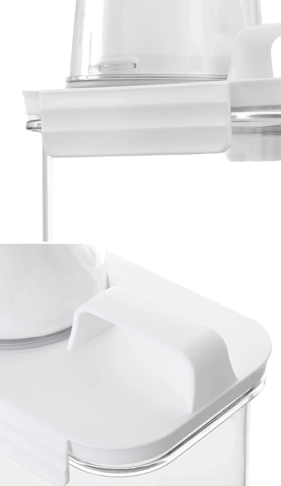 Detergent Dispenser Refillable Laundry Detergent Dispenser Empty Powder Tank Softener Bleach Storage Container with Scale