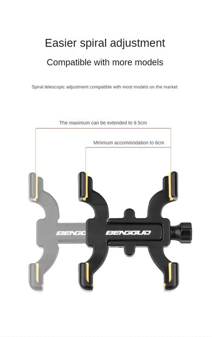 Bicycle Mountain Bike Four Claw Mobile Phone Stand Outdoor Sports Aluminum Alloy Mobile Phone Stand Cycling Mobile Phone Stand