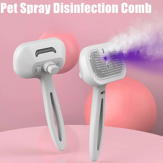 Type-c Rechargeable Pet Spray Disinfection Self-cleaning Comb Pet Massage Comb Steam Brush for Hair Care