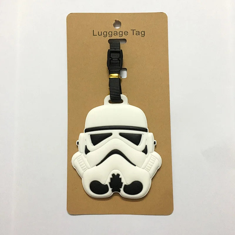 Cartoon Star Wars Travel Luggage Tag Cute Suitcase ID Addres Holder Boarding Baggage Tag Label Adorable Pendant Gift Accessories