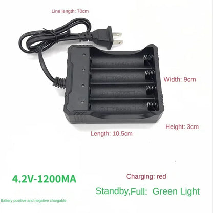 4 Chargers 4 Slot Wire Charger for 18650 Battery Charger Intelligent Fast Charging for 18650 Li-Ion Battery Flashlight Battery