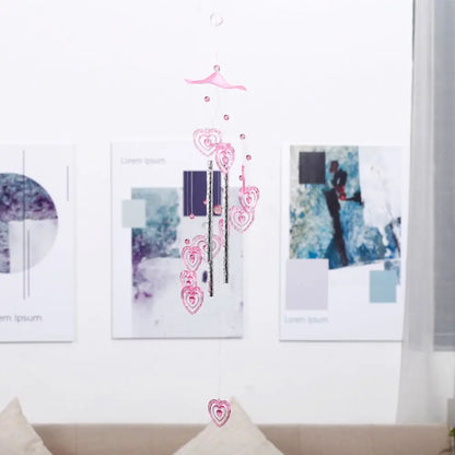 Creative Dolphin Love Wind Chimes Hanging Pendant Ornament Handmade Crafts Gift Indoor Outdoor Garden Decor