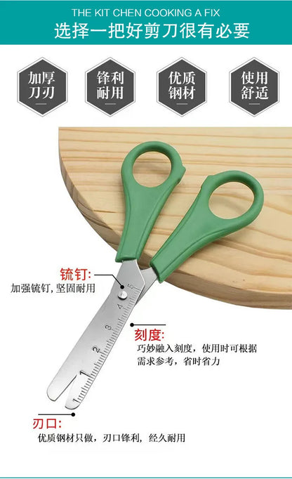Graduated Student Scissors DIY Handmade Scissors Safety Ruler Graduated Scissors Stationery Student Supplies Office Supplies