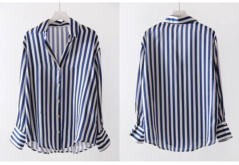 Office Wear Women Shirts Satin Blouse Luxury Pink Long Sleeve Formal Shirts Female Button Silk Tops For Women Elegant All-Match