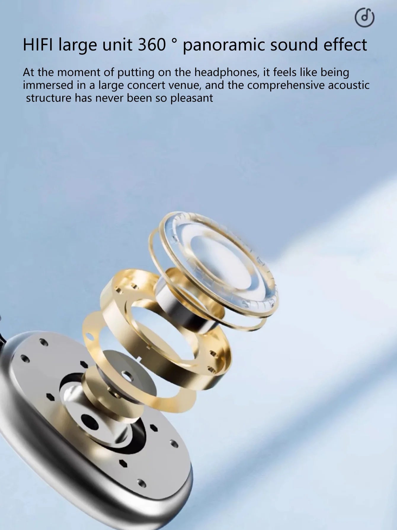 Jerry 5.3 Headset wireless headset, HIFI360° panoramic sound, rotary switch button, esports gaming wireless headset