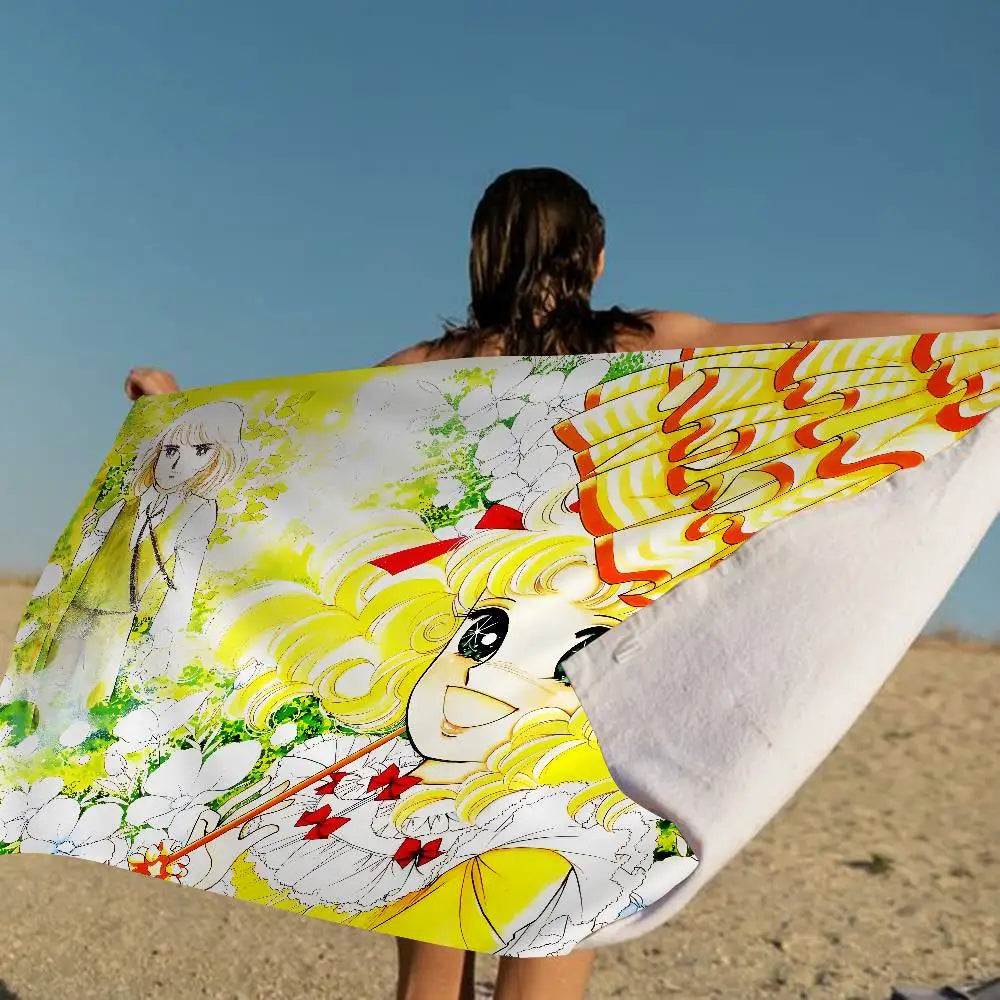 Candy Candy Beach Towel Colorful Bath Towels For Girl Microfiber Quick Dry Custom Sand Free Beach Yoga Spa Gym Pool
