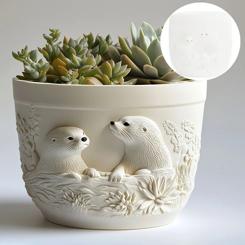 Church relief succulent plant flowerpot resin silicone mold house church storage box mold tower church cross relief gypsum molds