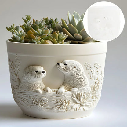 Church relief succulent plant flowerpot resin silicone mold house church storage box mold tower church cross relief gypsum molds