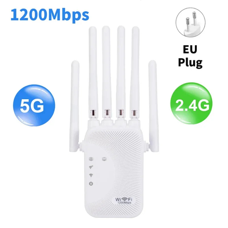 Xiaomi 1200Mbps Wifi Amplifier Dual band 2.4G 5G Repeater Network Expander Range Extender Signal Booster Wireless Wi-Fi Router