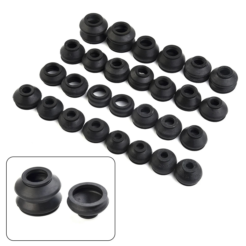 28pcs Car Suspension Steering Ball Joint Rubber Dust Boot Cover Tie Rod End Sets Track Tie Turn Rods Auto Replacement Parts