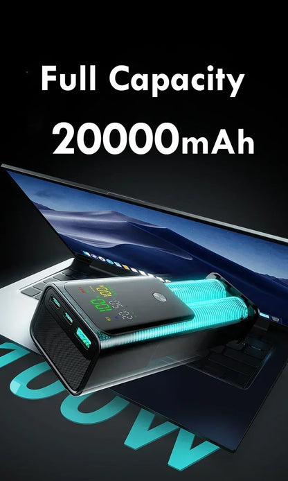 20000mAh High Quality Power Bank 100W Portable Fast Charging Powerbank External Spare Battery For IPhone Xiaomi Laptop 보조배터리