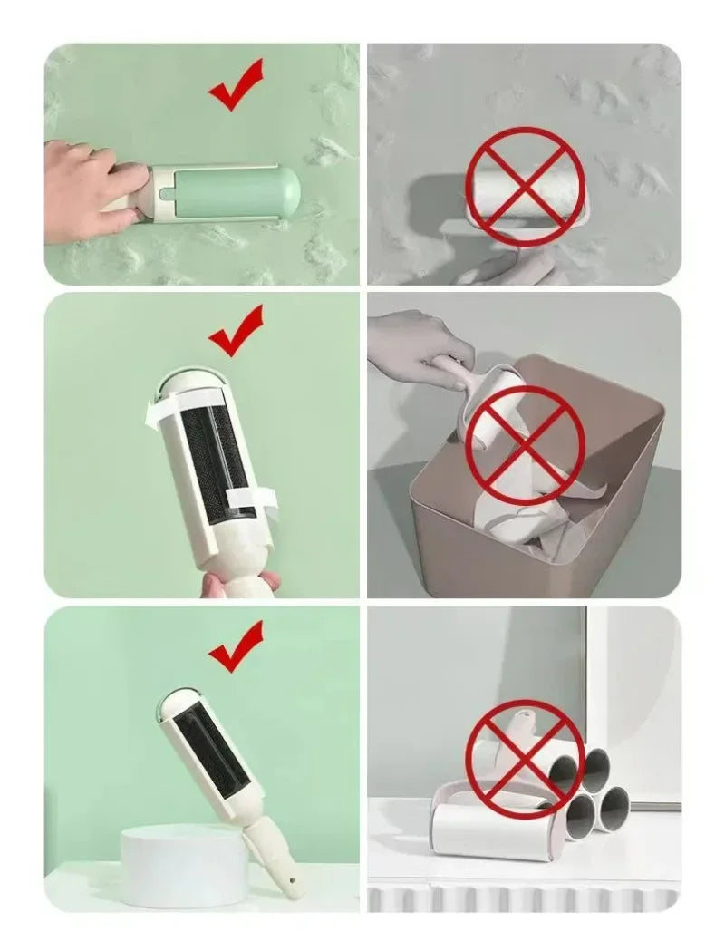 Pet Hair Remover Lint Rollers Dog Cat Fur Cleaning Brushes Multi-purpose Clothes Hair Sofa Sticker Roller Sticker Lint Remover