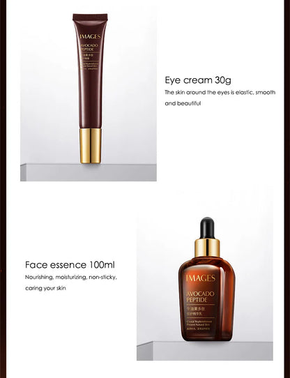 5pcs/Set IMAGES Avocado Skin Care Sets Facial Moisturizing Face Cream Serum Facial Cleanser Eye Cream Skin Care Products