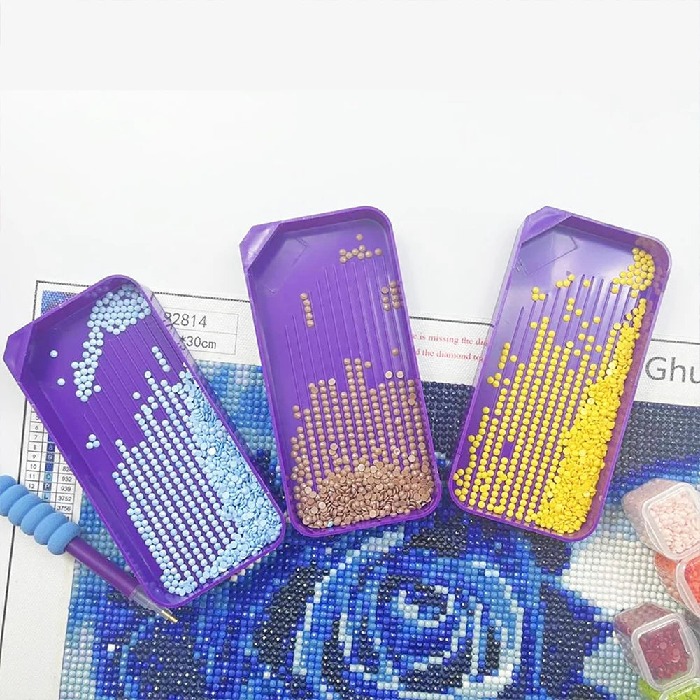 3/4 Set Diamond Art Painting Bead Sorting Trays Large Diamond Art Accessories Diamond Art Plate for DIY Art Craft