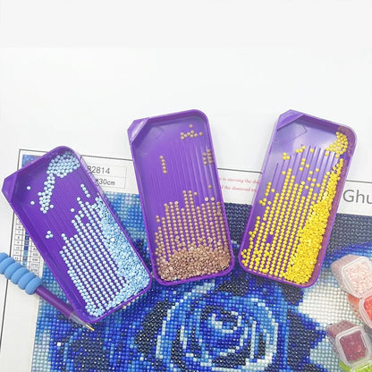 3/4 Set Diamond Art Painting Bead Sorting Trays Large Diamond Art Accessories Diamond Art Plate for DIY Art Craft