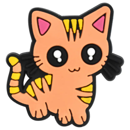 Cute Cats Shoe Charms Decoration for Crocs Pin Accessories Bracelet Wristband Party Gifts