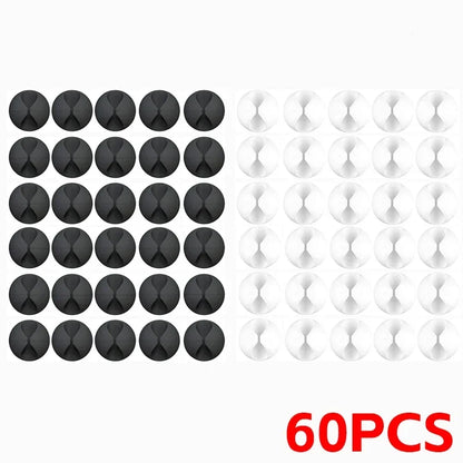 100-1PCS Desktop Wall Cable Clips Wire Management Self-Adhesive Cord Organizers Holder Clamp for USB Network Headphone Cables
