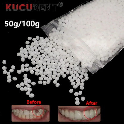 100g/50g Dental Resin Shapeable Teeth Glue Temporary Filling Teeth Repair Makeup Particles Teeth Whitening Tooth Beauty Tools