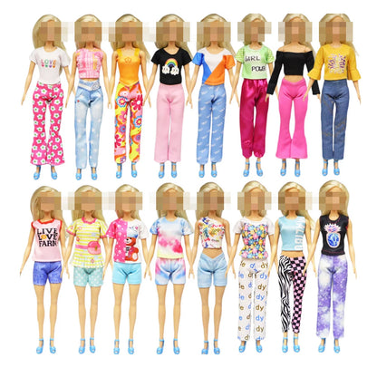 28pcs Fashion Dolls Accessories =1 Gown +3 Dress +2 Suit +2 Swimsuit +3 Glasses +10 Shoes +7 Hanger Clothes for 11.5'' Doll Toys