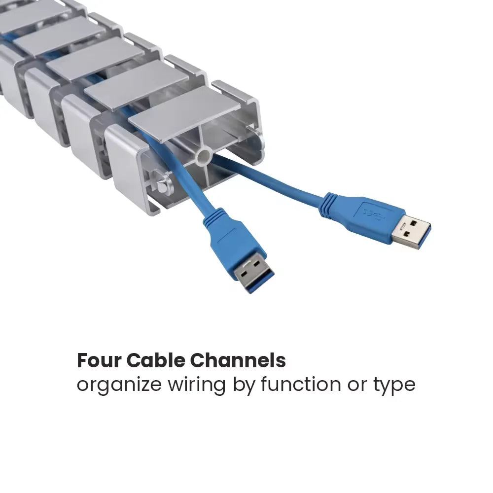 Desktop cable tray cable management workstation Snake cable manager manages cable trays