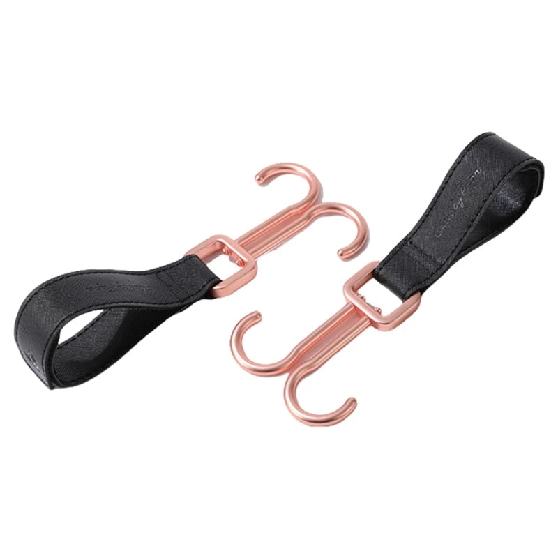 2pcs/pair Baby Strollers Hook Double Hook Organiser Hangers with 360 Rotation for Bags Diaper Milk Bottle & Accessories A2UB