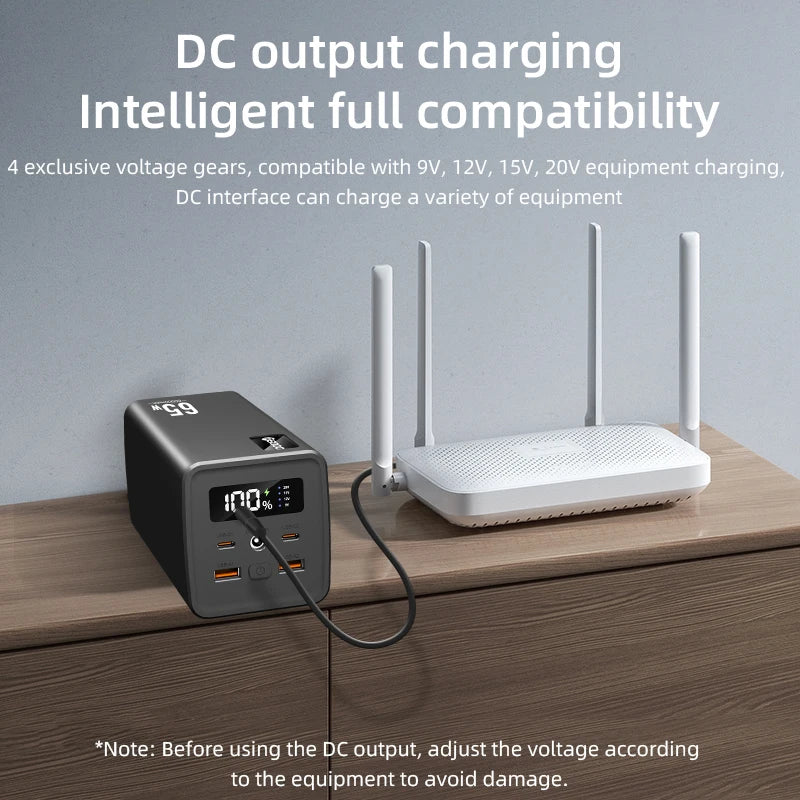 PSOOO 65W Power Bank 100000mAh Super Fast Charging Powerbank Portable External Battery Charger for Laptop iphone Xiaomi Huawei