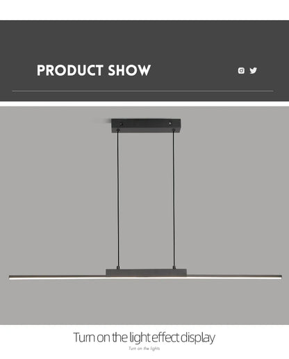 Dining hanging Chandelier  Modern Strip Pendant  Light For Kitchen Office Bedroom Hang Light Home Décor Lighting Fixtures