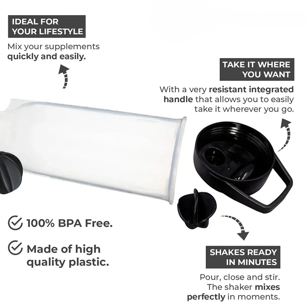 28 oz Shaker Bottles for Protein Shakes, Shaker Cups with Ball Blender Whisk, Shaker Bottle with Handle Drinkware