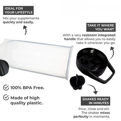 28 oz Shaker Bottles for Protein Shakes, Shaker Cups with Ball Blender Whisk, Shaker Bottle with Handle Drinkware