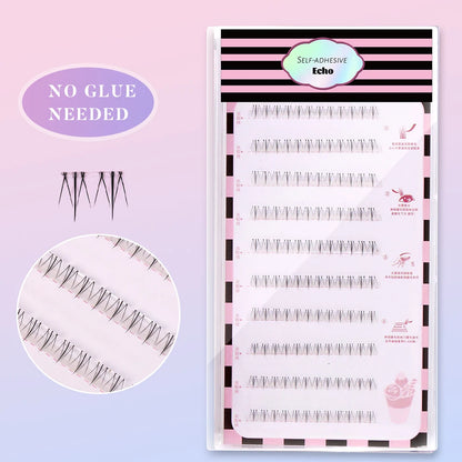 Lashprofessor Glue-Free DIY Self-adhesive False Eyelashes Self-adhesive Reusable DIY Segmented Lashes No-Glue DIY Cluster Lashes