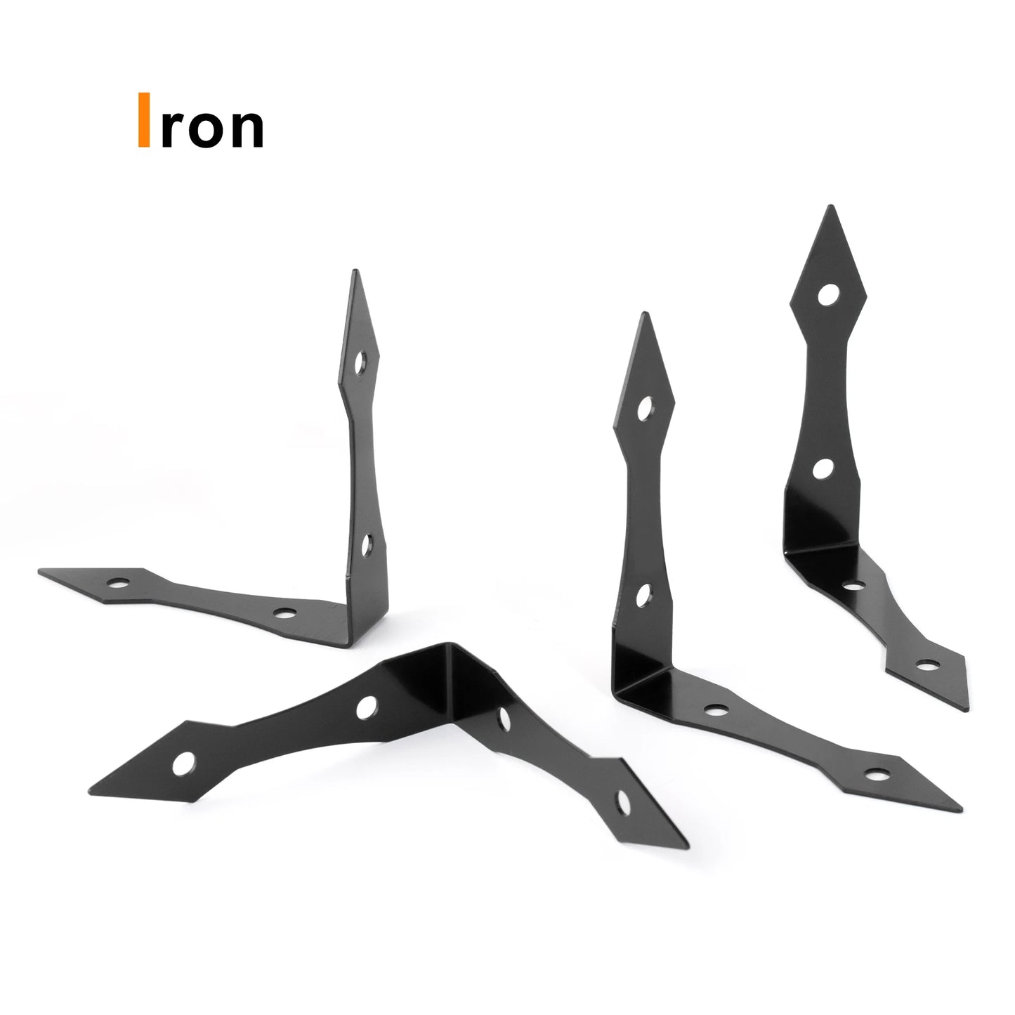 Black Metal Corner Protector Iron Decorative Corner Bracket Edge and Corner Guards for Wooden Table Desk Box Cabinet Furniture