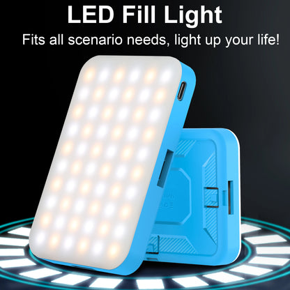 Led Photo Fill Light Dimmable,for Phone,iPhone,Photography Video Lighting for Video Recording, Makeup,TikTok,Selfie,Vlog