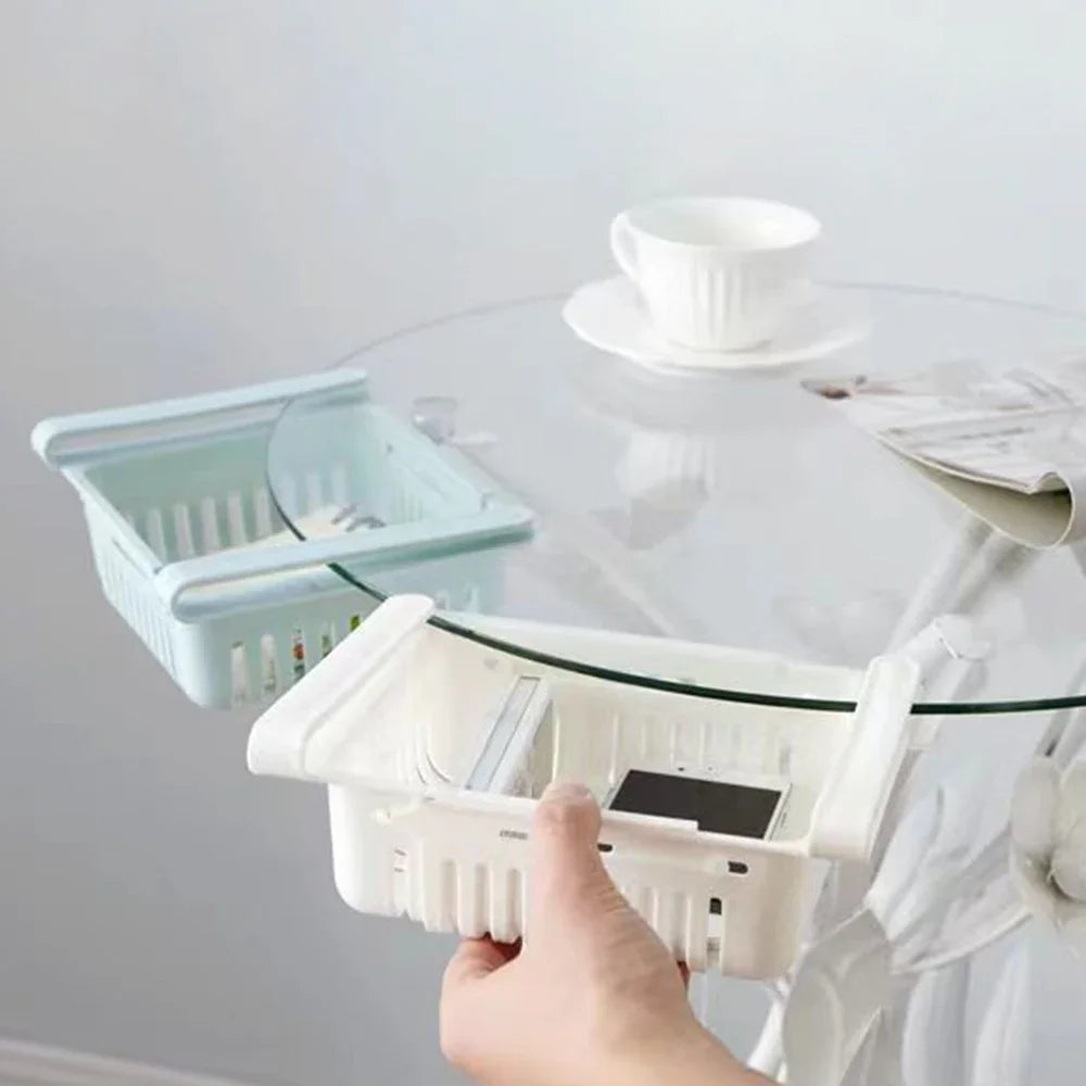 1Pc Refrigerator Storage Basket Flexible Expandable Fridge Organizer Drawer Storage Rack Storage Fresh Box Freezer Box Storage