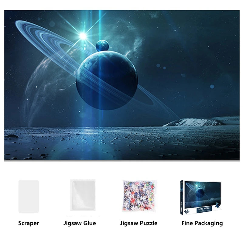 1000 Pieces Puzzle for Adult Planet Series Difficulty Decompression Games Educational Toys Christmas Gift Decorative Painting
