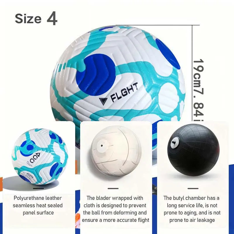 Standard Size 5 Size 4 Soccer Ball Professional Outdoors Sports Match Balls Training Seamless Football High Quality Pu Material