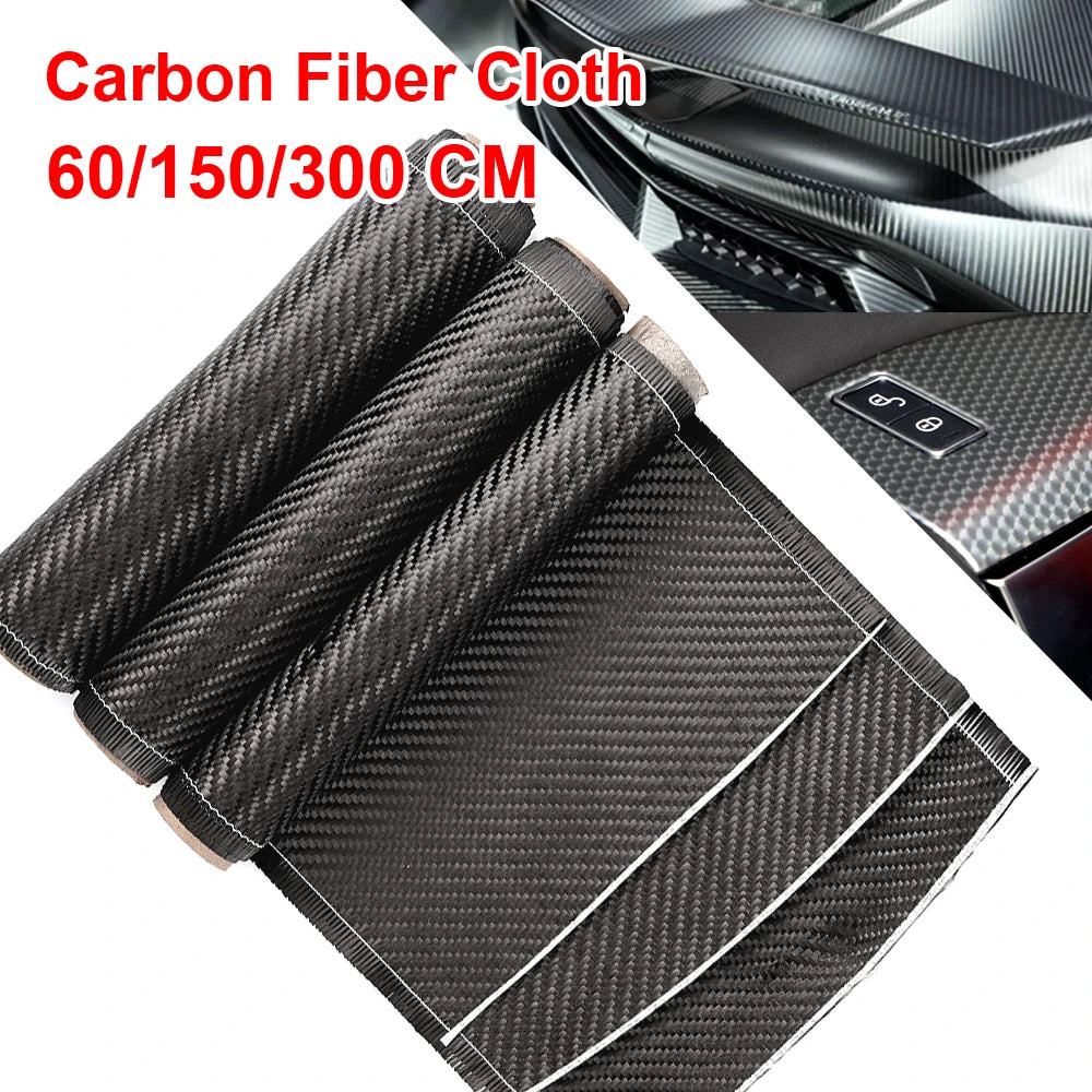 3K 200gsm0.2mm 30/60/150/300cm Thickness Carbon Fiber Cloth Plain Carbon Fabric For Commercial Car Part Sport Equipment