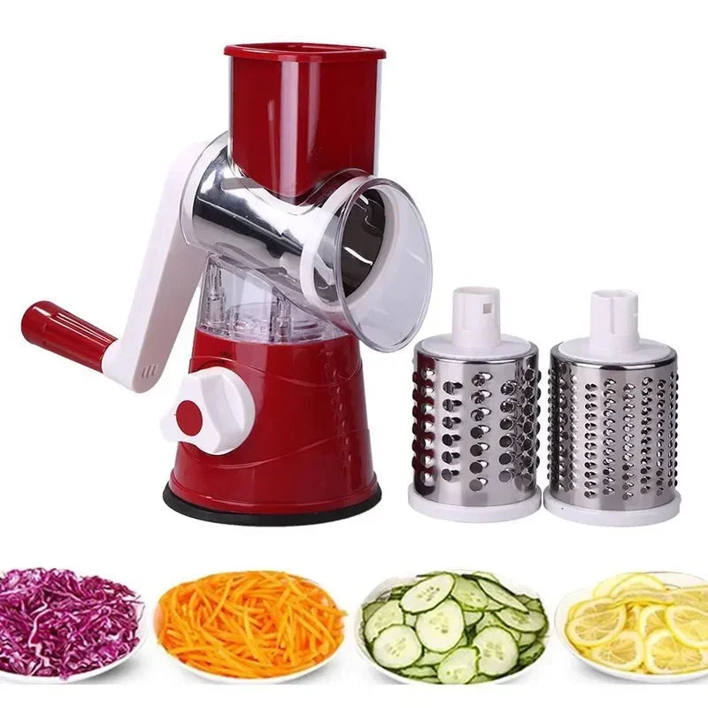 Vegetable Cutter Hand Cranked Slicing Portable Cheese Chopper Machine Vegetable Garlic Potato Shredder Tools Kitchen Accessories