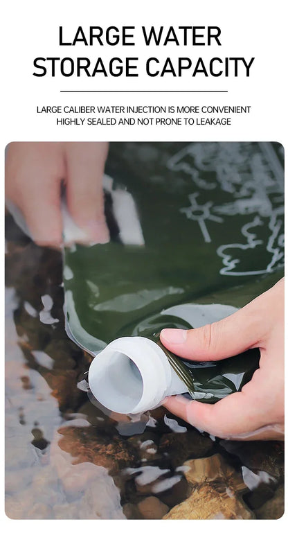 Outdoor 7.5L Water Bag with Faucet Foldable Portable Water Bag Camping Hiking Fishing Large-capacity Water Bottle